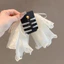 Phong Cách Pháp Thêu Ren Nơ Đuôi Ngựa Kẹp Phong Cách Mới Pha Lê Tấm Tóc Ánh Sáng Sang Trọng Đầu Sau Cá Mập TQY0