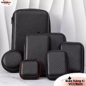 Hộp lưu trữ phụ kiện kỹ thuật số NORDICLIFE, Túi đựng tai nghe chống sốc EVA, Vỏ bảo vệ ổ cứng bền di động chống mài mòn