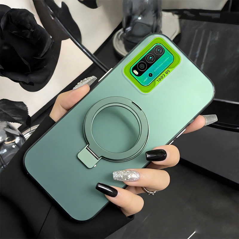 Ốp Lưng PBZZ Cho Redmi 9T Vỏ Điện Thoại Vỏ Cứng Chống Sốc Thiết Kế Mới Thẩm Mỹ Có Giá Đỡ Màu Đen CYFXZJ02