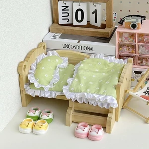 20cm Cotton Búp Bê Bộ Ba Mảnh Ngủ Chăn Gối 40cm Búp Bê Chơi Nhà Bao Chăn