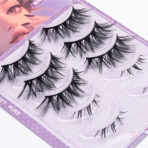 Bộ lông mi giả phong cách Rock - Upper Lower C Curl Natural Look Sợi nhân tạo