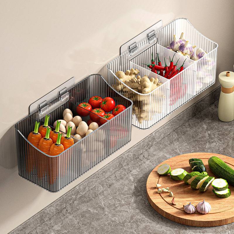 NS Nhà Bếp Gừng Tỏi Bảo Quản Hành Ra Hộp Bảo Quản Giỏ Treo Tỏi Gừng Treo Tường Giỏ Hộp Bảo Quản NS