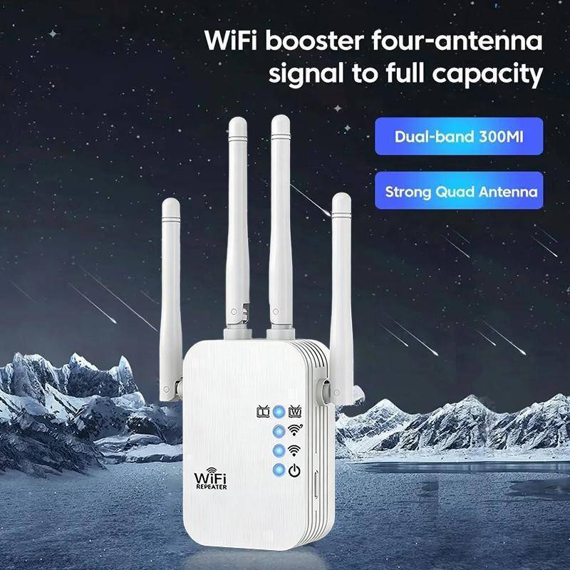 Newsmallbrains Bộ mở rộng WiFi Tăng cường tín hiệu mạnh Bộ khuếch đại mạng lặp lại có dây cho thiết bị phòng ngủ Phát trực tuyến Chơi game Kết nối ổn định NSB