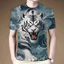 Mùa Hè 2026 Mới Họa Tiết Hổ 3D In Unisex Xu Hướng Thời Trang Tay Ngắn Cổ Tròn Top