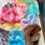 Màu Sắc Rex Thỏ Rab diy Tie-Dye Gradient Lông Thỏ Búp Bê Vải Sang Trọng Đồ Chơi Khăn Vải 5.11