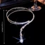 CODECOVED Kim Cương Giả Choker, Vòng Cổ Giọt Nước Phong Cách Cổ, Ánh Sáng Thời Trang Sang Trọng Lấp Lánh Cổ Nữ Trang Sức Mặc Tiệc
