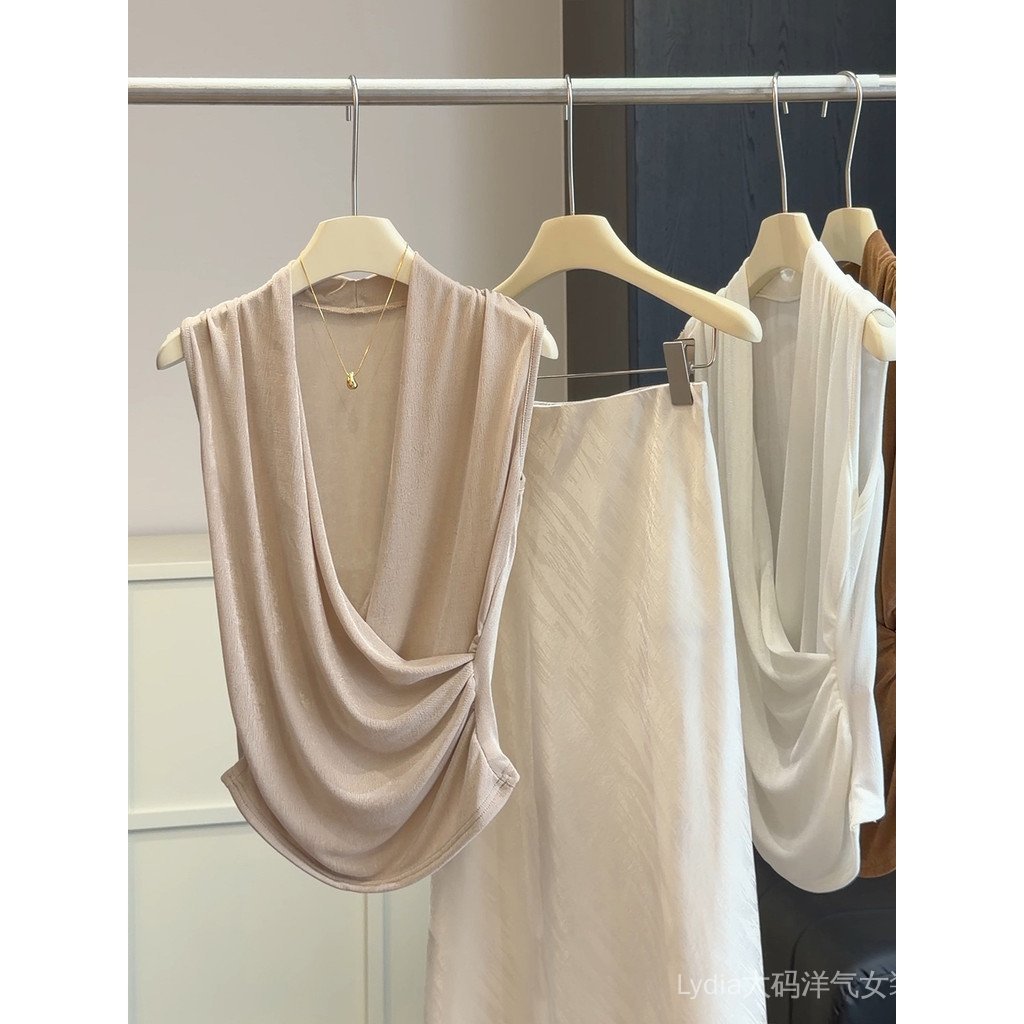 <![CDATA[GIÁ SỐC HẠN CHẾ Áo ba lỗ nữ bigsize cổ V chéo thiết kế cao cấp eo bó mảnh dáng xinh mùa hè không tay tanktop nữ]]>