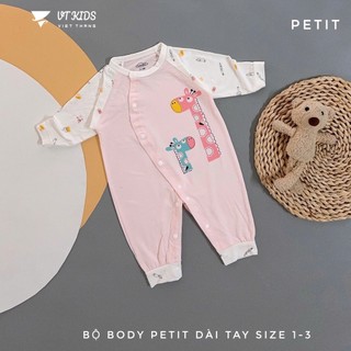 Bộ body petit hươu cao cổ cho bé sơ sinh từ 3-9kg