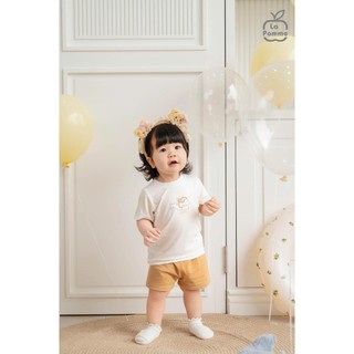 La pomme SS26.T4.1.1 BST Bộ cộc tay Mềm Mịn by La Pomme cùng lướt trên mặt sóng cho bé