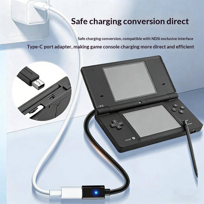 Cáp sạc JINHF Type C cho 3DS 3DSLL 3DSXL Dây đồng bộ dữ liệu chống nhiễu mạnh mẽ cho bộ điều khiển bảng điều khiển HOT