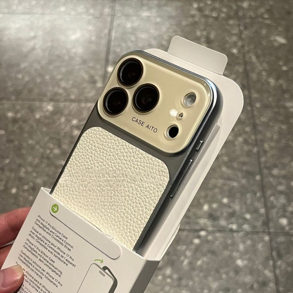 Ốp điện thoại họa tiết da vải thiều Thích hợp cho vỏ điện thoại iPhone17Promax Phong cách mới Giá trị cao Thích hợp cho iPhone16pro Kính 15 Chống va chạm 14 Chống sốc