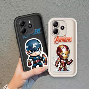 Áp dụng cho Redmi Note 14 4G 5G Ốp điện thoại mềm silicon hoạt hình TPU Captain America Iron Man Angel Angel Eye Ốp lưng chống sốc