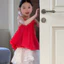 Mùa Hè 2026 Phong Cách Mới Trẻ Em Quần Áo Bé Gái Nấm Cạnh Cotton Sling Mùa Hè Mát Sling