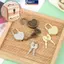 MAKY 1 Bộ Hình Trái Tim Padlos Mini Hành Lý Phần Cứng Los Có Chìa Khóa Lo Cho Du Lịch Cưới Hộp Trang Sức Nhật Ký Sách Vali VN