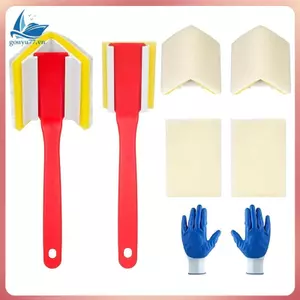 Dụng cụ sửa chữa sơn góc 2 chiếc Dụng cụ sơn góc 1 chiếc Găng tay hai lớp cho các góc, Dụng cụ sửa chữa góc tối