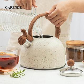 Ấm đun nước còi gia đình bằng thép không gỉ Garende 2.5L Dung tích lớn cho tất cả các bếp Ấm đun nước cắm trại ngoài trời đa năng