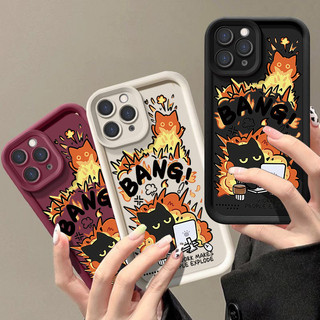 Ốp Điện Thoại Funny Bang Cat Cho Realme 16 15 14 13 12 Pro Plus 15T 5G 8 11 5s 6s 8i Note 50 C53 C51 C85 C67 C63 C33 C35 C55 C21Y C25Y C15 C25 C20 Ốp Lưng Matte Mềm mại