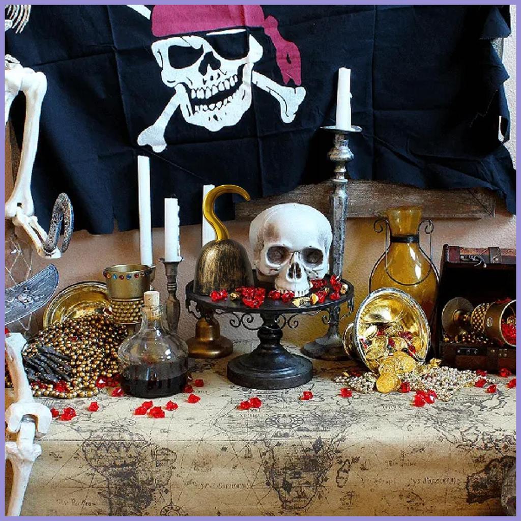 Halloween Cướp Biển Trang Trí Vàng Halloween Tiếp Liệu Cướp Biển Cosplay Phụ Kiện Cho Halloween Tập Hợp mueadsyvn