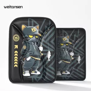 Mới! Hộp câu cá samurai đen với đệm dày PU - tiện lợi cho người yêu câu cá
