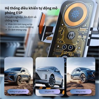 Giá Đỡ Điện Thoại Ô Tô Không Dây F18 15W Sạc Nhanh Tự Động Kẹp Lỗ Thông Khí Gắn Màn Hình Xoay
