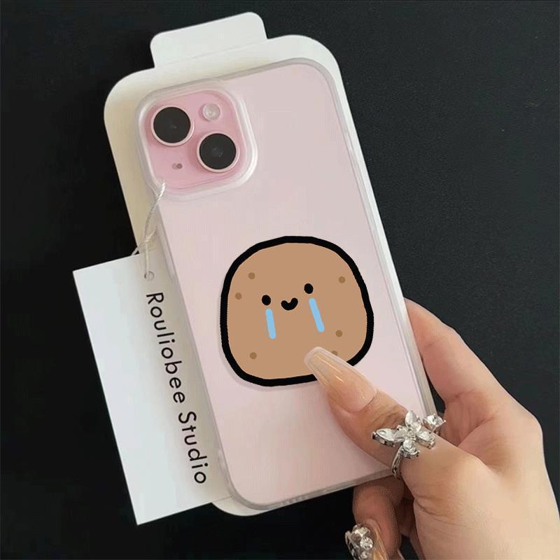 Khóc khoai tây cho iPhone17pro trường hợp iPhone 16/15 Skin Sense Scrub Case