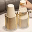 Ánh Sáng Sang Trọng Cốc Giấy Dùng Một Lần Cốc Hút Máy Để Bàn Lưu Trữ Acrylic Trà Thương Mại Cốc Nước Lưu Trữ HOAJ