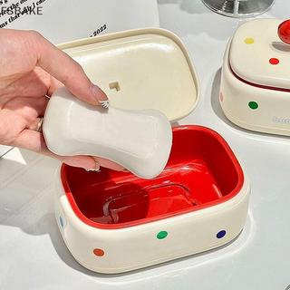 [FSBAKE] Hộp đựng xà phòng thanh du lịch, Đồ vệ sinh cỡ du lịch di động Thiết yếu, Đĩa xà phòng chống rò rỉ có nắp & lớp thoát nước KCB