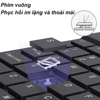 Bàn Phím Bluetooth Bộ Chuột Sạc Mỏng Không Dây Yên Tĩnh Đánh Máy Tính Bảng Điện Thoại Laptop