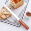 Dao cắt bánh mì cán gỗ bằng thép không gỉ, lưỡi răng cưa, dụng cụ làm bánh nhà bếp.