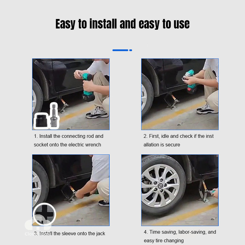 🌤️🌤️Cờ lê loại kéo, Kéo Jack Adapter Cross Jack Ổ Cắm Khoan Adapter Đính Kèm Chịu Lực Tự Động Sửa Chữa Phụ Kiện Xe Tải