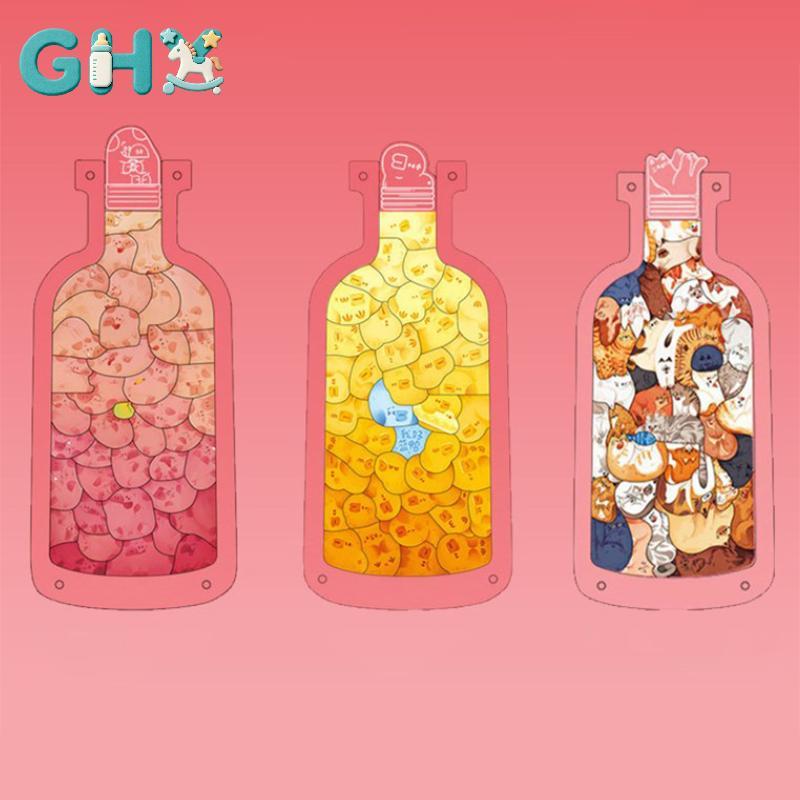 GHX Acrylic Xếp Hình Dễ Thương 3D Ghép Hình Đồ Chơi Động Vật Mèo Lợn Hình Hoạt Hình Sáng Tạo Áo Cứng Lắp Ráp Chai Ngộ nghĩnh Trò Chơi Bé Gái Trẻ Em Quà Tặng VN