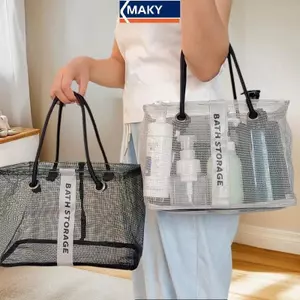 MAKY Di Động Tote Tắm Giỏ Chống Thấm Nước Có Tay Cầm Dung Tích Lớn Túi Vệ Sinh Người Tổ Chức Unisex VN
