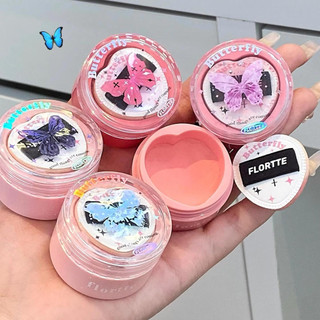 FLORTTE Má hồng dạng kem, tạo khối, má hồng tím, phát màu, phấn mắt má hồng (6)