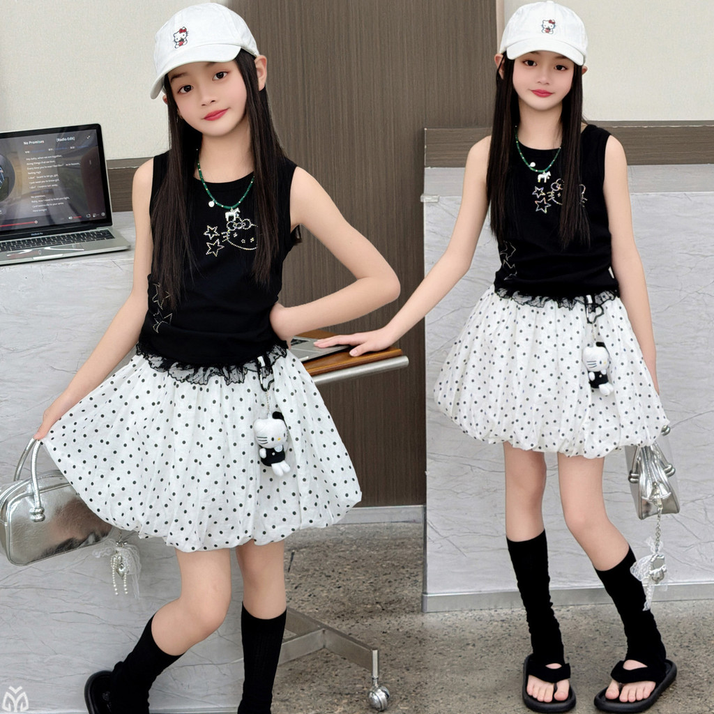 Áo Vest Mùa Hè Bé Gái 2026 Phong Cách Mới Phiên Bản Hàn Quốc Trẻ Em Ren Hot Diamond Top
