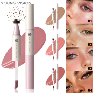 YW 4 màu Hai đầu Blush Tàn nhang Bút Seal Bút lỏng đa năng Phát triển màu sắc Trang điểm Châu Á Blush Liquid