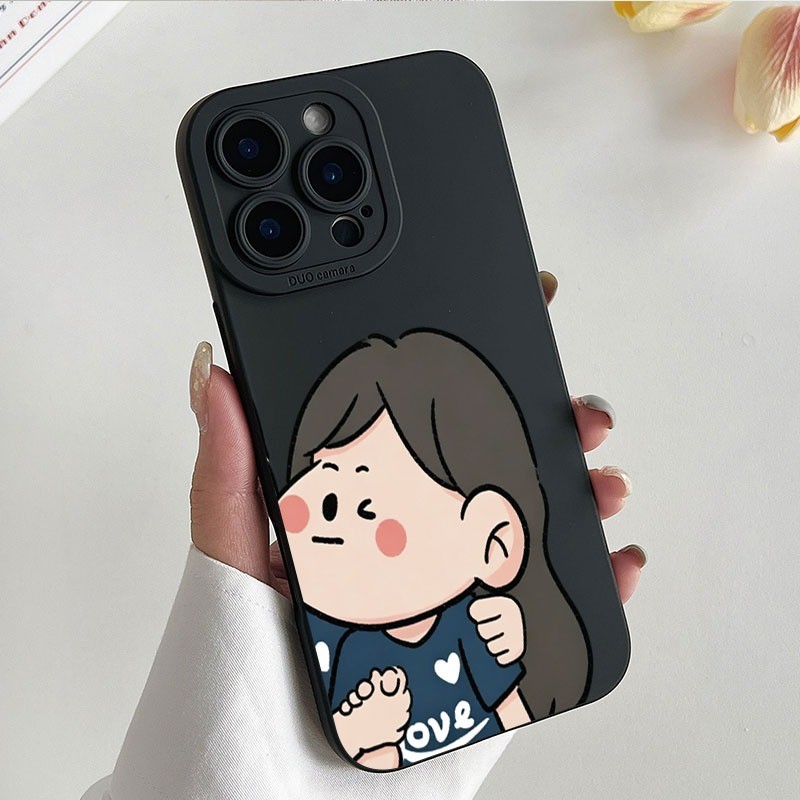 Ốp lưng iPhone Vỏ máy ảnh silicon mềm chống sốc Little Girl - iP 7/8/X/XS/XR/11/12/13/14/15/16/17/Plus/Air/Pro/Max