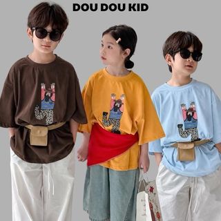 [AFF - DOU DOU KID] AP76M Chú Hề Áo Phông Trẻ Em Cotton Hữu Cơ Cho Bé Trai Và Bé Gái