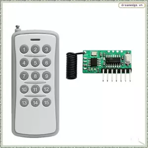 Mô-đun truyền dữ liệu không dây UHF điều khiển từ xa 15 phím 433 MHz với điều khiển từ xa 15 phím