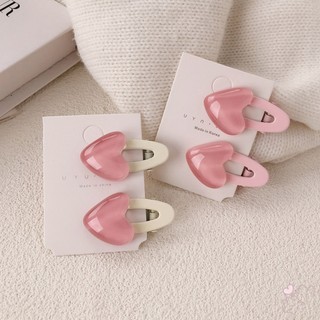 Kẹp tóc hình bầu dục bằng kim loại Phong cách dễ thương với thiết kế trái tim cho phụ kiện tóc nổ cho bé gái tuổi Teen