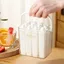 WANYEDI Khuôn Popsicle Cũ, Silicon Có Nắp Khay Đá Thanh Dài, Khuôn Làm Kem Đông Lạnh Di Động Bền Đẹp Cho Tủ Đông