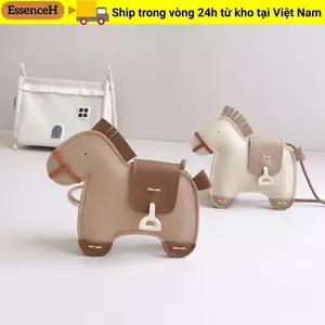 Túi đeo vai ESSENCEH, Túi xách trẻ em bằng da PU hình ngựa, Túi xách Mini Ins Style dễ thương