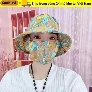 Mũ làm việc nông nghiệp SUNKISSD, Bảo vệ cổ rộng vành mũ hái trà, Bán chạy Khăn choàng chống tia cực tím Mũ ngư dân Thể thao ngoài trời