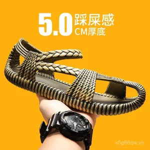Dép ống hút bằng đồng sáng tạo Giày đi biển ngoài trời