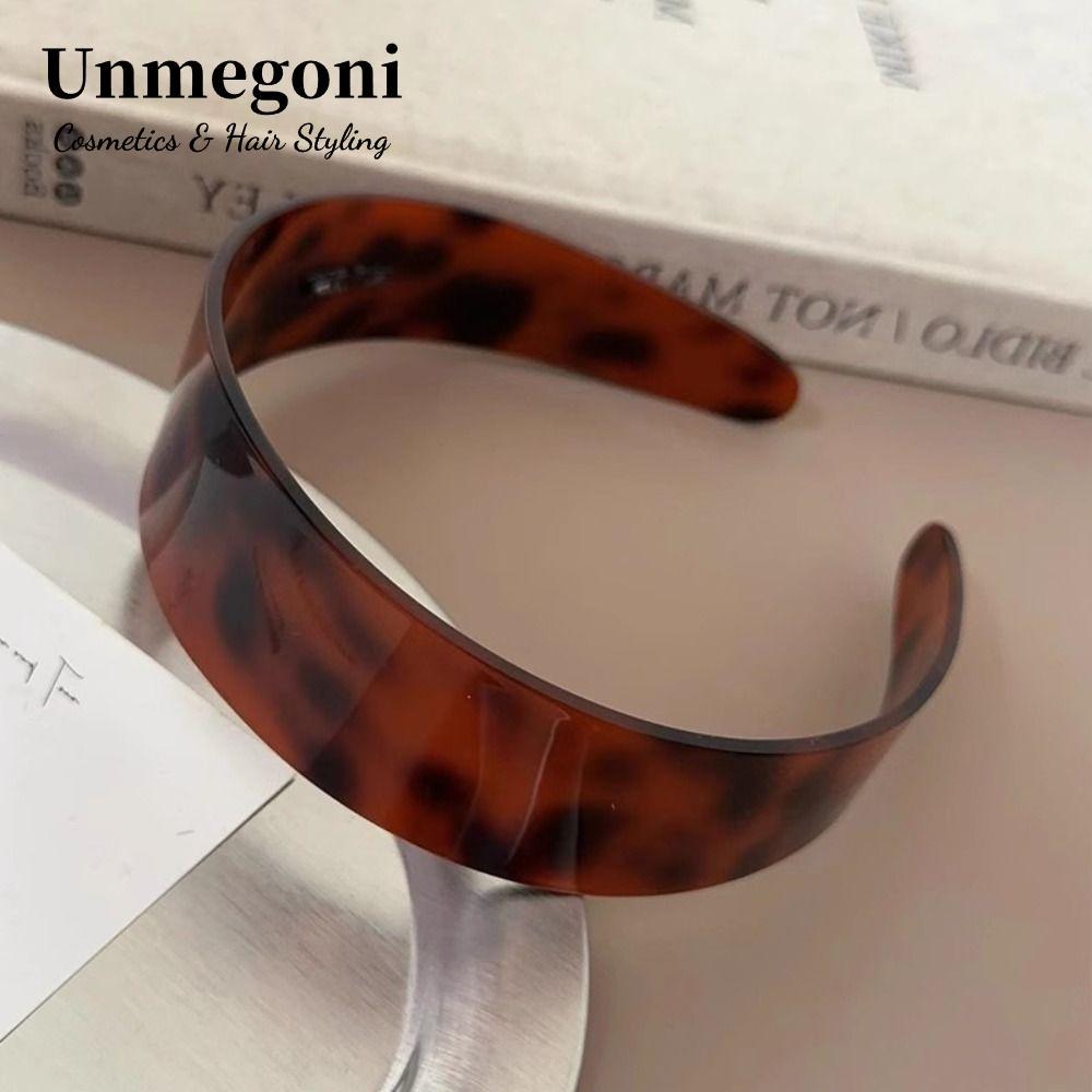 UNMEGONI Băng Đô, Mũ Da Báo Băng Đô Quấn Tóc, Mũ Đội Đầu Chống Trơn Trượt Retro Phụ Kiện Tóc Vòng Nữ