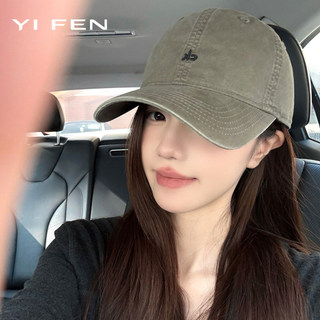 YIFEN Mỹ Retro Đơn Giản Chữ Thêu Mũ Bóng Chày Nữ 2026 Phong Cách Mới Rộng Vành Mềm Top Cặp Đôi Mũ