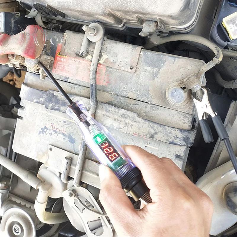 (TFT) Máy kiểm tra mạch điện áp Tru Sửa chữa tự động 6V / 12V / 24V Máy kiểm tra mạch ô tô Kiểm tra cao cấp Bút thăm dò bóng đèn Công cụ chẩn đoán bóng đèn MỚI