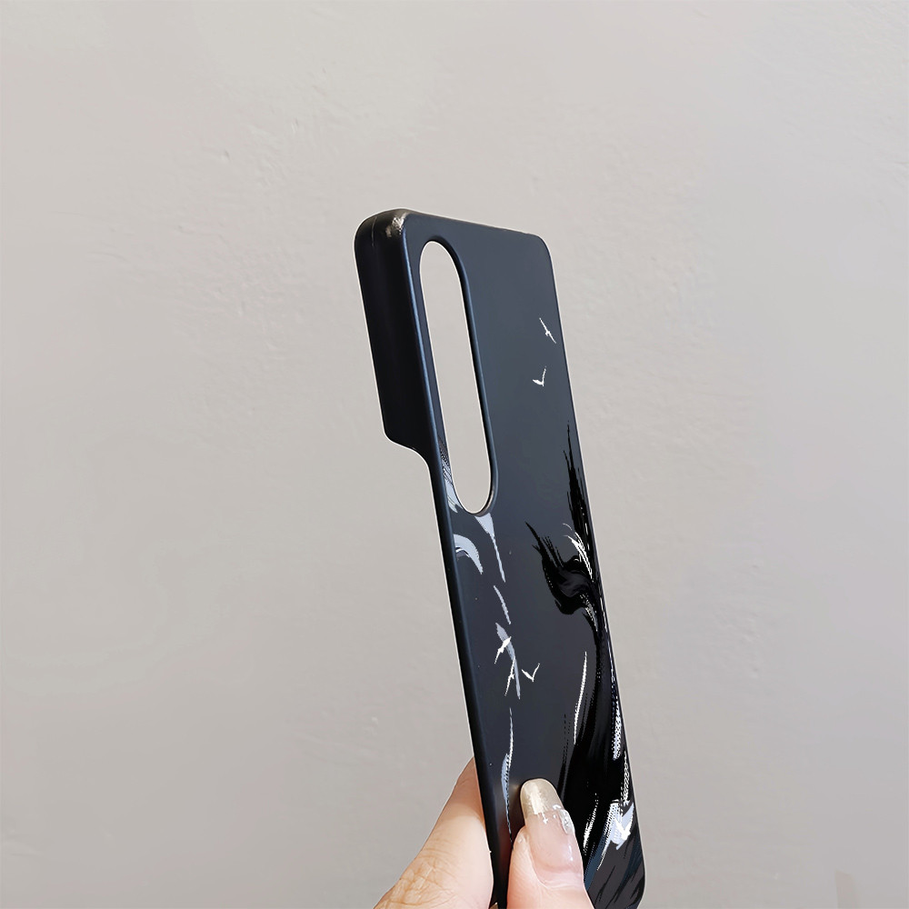 Vỏ điện thoại mỏng cứng cho Sony Xperia 1 II/III/IV/V, Xperia 5 II/III, Xperia 10 II/III/V, mẫu "Ink Whale" micro matte