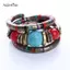 AqToCna Nữ Màu Bạc Giả Ngọc Trai Boho Điều Chỉnh Lắc Tay Quyến Rũ Hạt Sang Trọng Vòng Tay AqToCna