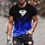 Áo thun ngắn tay khô nhanh Unisex Áo thun in 3D, cổ chữ O mùa hè thông thường hàng ngày