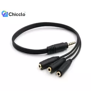 Bộ chuyển đổi bộ chia âm thanh tai nghe đa năng Aux 3,5mm Ja HUB Cáp chia đẹp